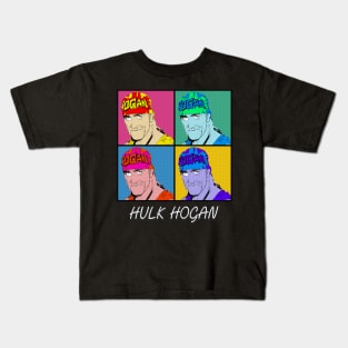 Hulk Hogan 80s Pop Art Style Kids T-Shirt